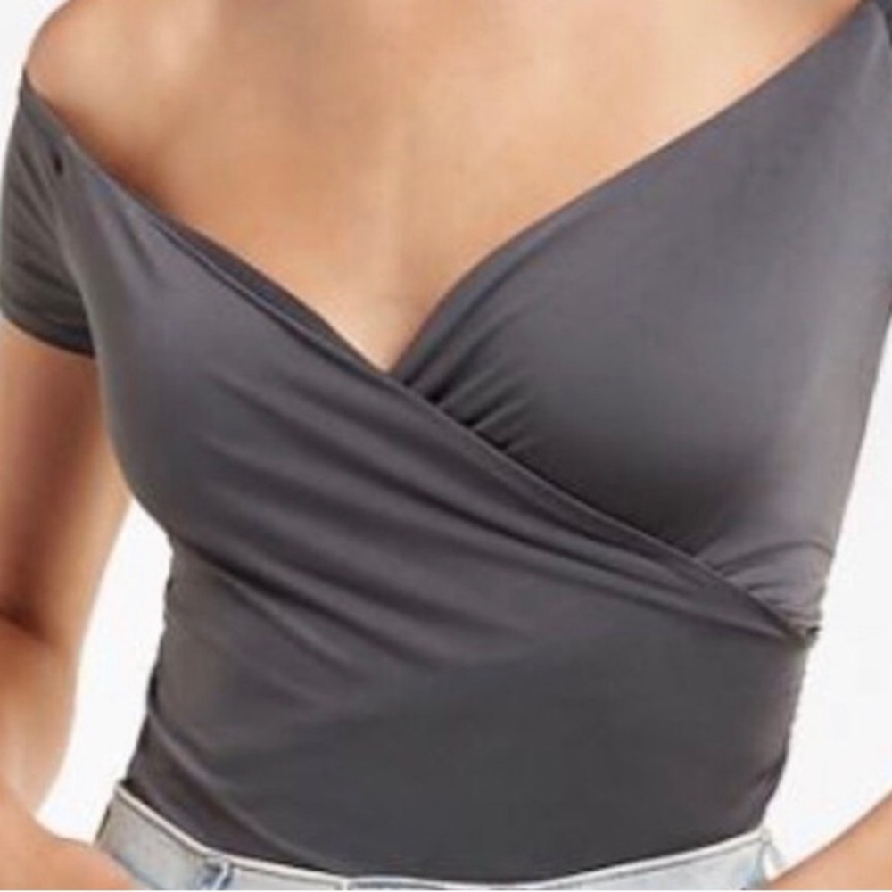 Express Body contour collection off shoulder shirt
